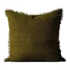 Vintage Linen Fringe Cushion Khaki -Home Bedding Shop 373186000 740925640 1 1 720x928