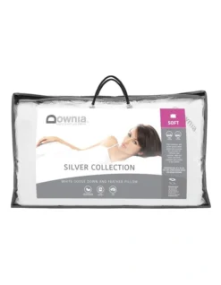 Silver Collection 85% White Goose Down & Feather Soft Pillow