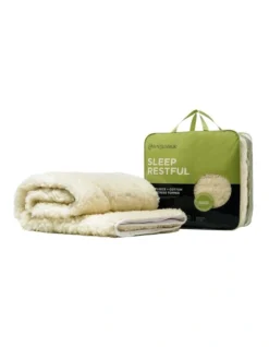 Sleep Restful Wool Mattress Topper White -Home Bedding Shop 588623050 5 720x928