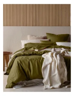 Sandy Cape Linen Quilt Cover Set In Shurb