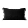 Vintage Linen Fringe Cushion Range Black -Home Bedding Shop 650191870 788945860 1 2 720x928