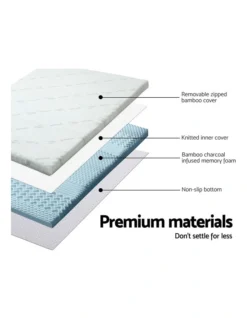 COOL GEL Memory Foam Mattress Topper BAMBOO 8CM 7-Zone Double -Home Bedding Shop 757101520 4 720x928