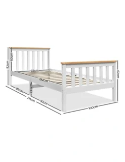 Single Wooden Bed Frame PONY Timber Mattress Base Bedroom Furniture Kids -Home Bedding Shop 758131750 2 720x928
