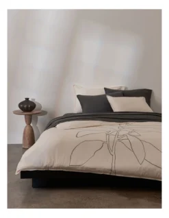 Calvin Klein Modern Cotton Harrison Sheeting In Charcoal -Home Bedding Shop 771590800 771590620 7 1 720x928