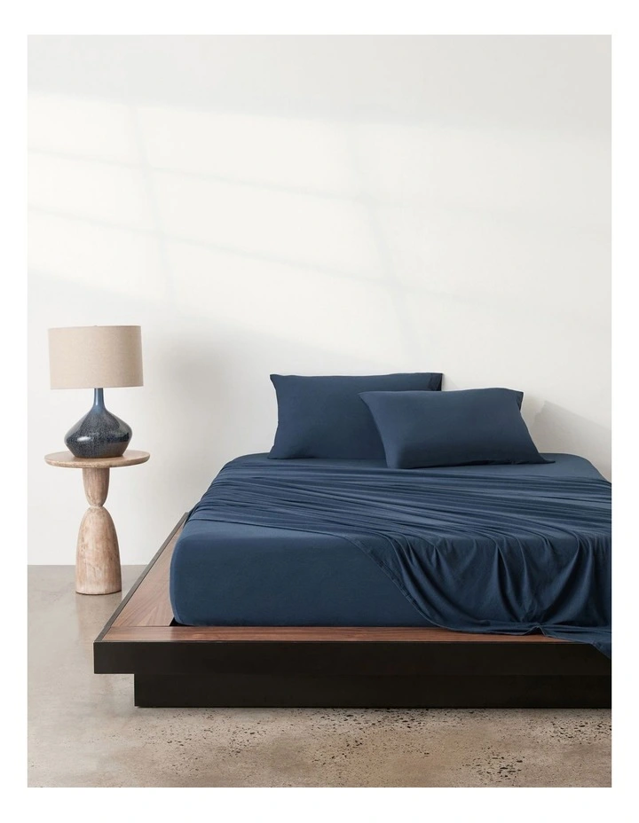 Calvin Klein Modern Cotton Harrison Sheeting In Heather Midnight 3 Calvin Klein Modern Cotton Harrison Sheeting In Heather Midnight