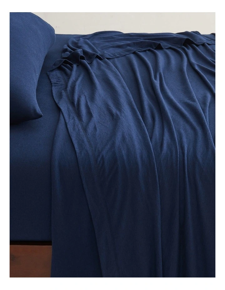 Calvin Klein Modern Cotton Harrison Sheeting In Heather Midnight 6 Calvin Klein Modern Cotton Harrison Sheeting In Heather Midnight - Image 4