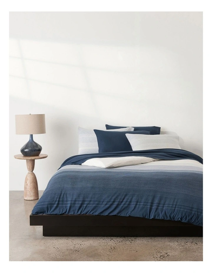 Calvin Klein Modern Cotton Harrison Sheeting In Heather Midnight 8 Calvin Klein Modern Cotton Harrison Sheeting In Heather Midnight - Image 6