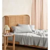 Linen House Nara Bamboo Cotton 400TC Sheet Set Silver -Home Bedding Shop 778131550 778129390 1 1 720x928