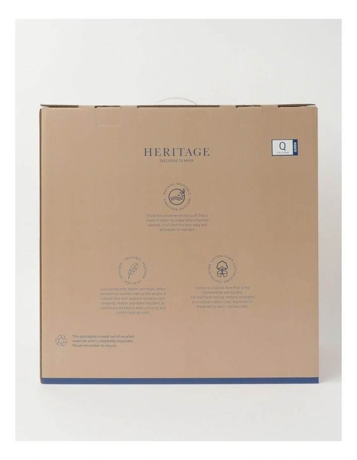 Heritage 50/50 Duck Down & Feather Quilt White 6 Heritage 50/50 Duck Down & Feather Quilt White - Image 4