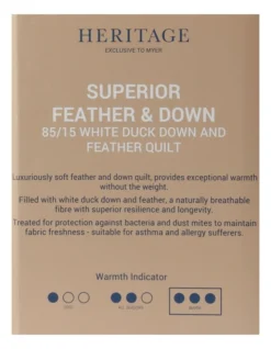Heritage 85/15 Duck Down & Feather Quilt White -Home Bedding Shop 780640750 5 720x928