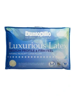 Luxurious Medium Profile & Firm Feel Latex Pillow In White