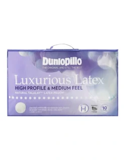 Luxurious High Profile & Medium Feel Latex Pillow In White