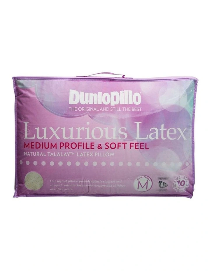 Luxurious Medium Profile & Soft Feel Latex Pillow In White 3 Luxurious Medium Profile & Soft Feel Latex Pillow In White