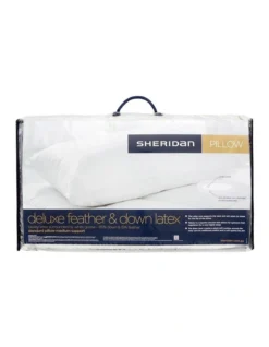 Deluxe Feather & Down Latex Pillow In Snow