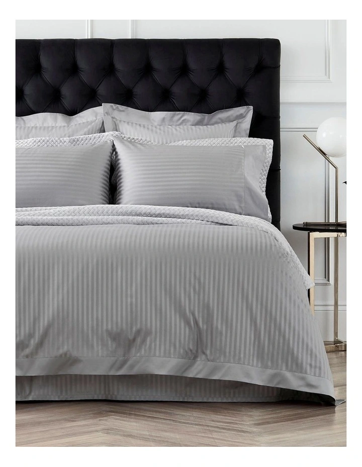Millennia 1200TC Tailored Quilt Cover In Silver Grey 3 Millennia 1200TC Tailored Quilt Cover In Silver Grey