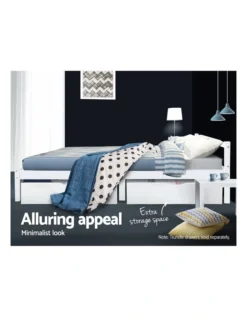 Single Size Wooden Bed Frame Mattress Base Timber Platform White -Home Bedding Shop 795722680 6 720x928