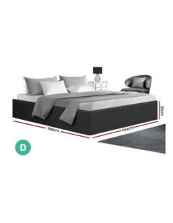 Double Size Gas Lift Bed Frame Base With Storage Platform Fabric -Home Bedding Shop 795727270 2 720x928