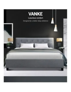 Double Size Bed Frame VANKE Fabric Headboard Wooden Mattress Base -Home Bedding Shop 795729790 3 720x928