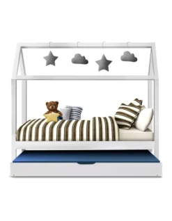 Wooden Bed Frame Single Size Mattress Base Pine Timber Platform White HOLY -Home Bedding Shop 795851650 3 720x928