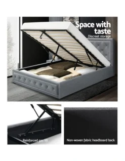 Bed Frame Double Full Size Gas Lift Base With Storage Grey Fabric TIYO 12 Bed Frame Double Full Size Gas Lift Base With Storage Grey Fabric TIYO -Home Bedding Shop 795855700 5 720x928