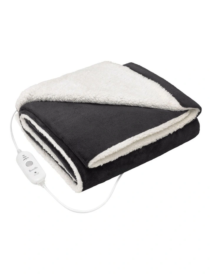 Breville Lush Plush Reversible Heated Throw In Dusk Grey 4 Breville Lush Plush Reversible Heated Throw In Dusk Grey - Image 2