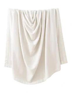 Classic Wool Blanket In Alabaster -Home Bedding Shop 825249970 2 720x928