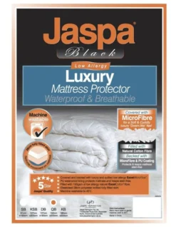 Jaspa Black Luxury Waterproof Protector In White 9 Jaspa Black Luxury Waterproof Protector In White -Home Bedding Shop 837985330 3 720x928