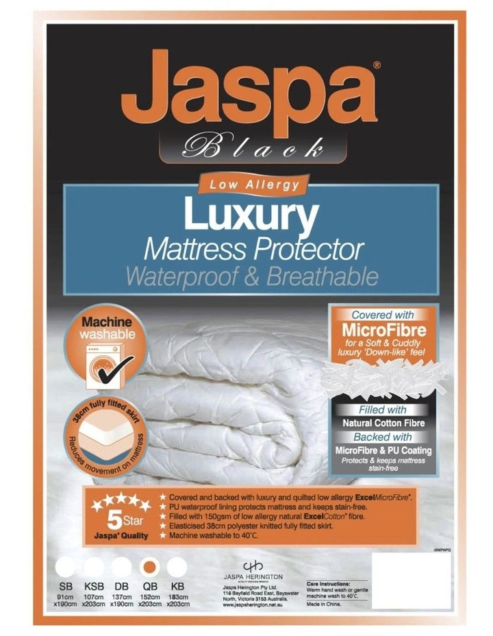 Jaspa Black Luxury Waterproof Protector In White 5 Jaspa Black Luxury Waterproof Protector In White - Image 3