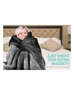 Mink Blanket Black Double Sided Queen Size Soft Plush Bed Faux Throw Rug -Home Bedding Shop 840050470 4 720x928