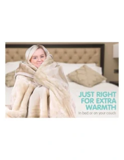 Mink Blanket Double Sided Queen Size Soft Plush Bed Faux Throw Rug 220 X 240cm -Home Bedding Shop 840050560 3 720x928