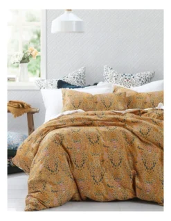Hattie Quilt Cover Set In Gold