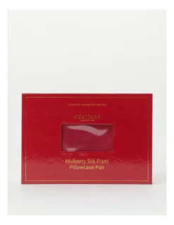 Heritage Silk Front Pillowcase Pair In Red