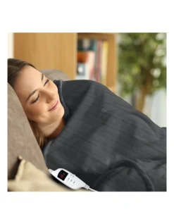 Heated Electric Blanket Throw Rug Coral Warm Fleece Winter Grey -Home Bedding Shop 855666640 7 720x928