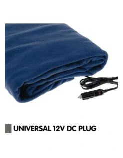 Heated Car Blanket Travel Rug Soft Caravan Fleece Electric Throw 12 Volt Dc Auto Navy Blue -Home Bedding Shop 855666820 7 720x928