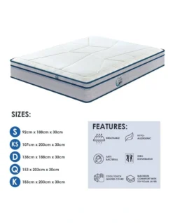 Mattress 5 Zone Pocket Spring EuroTop Medium Firm -Home Bedding Shop 858080890 6 2 720x928