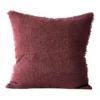 Vintage Linen Fringe Cushion In Syrah -Home Bedding Shop 868619890 1 720x928
