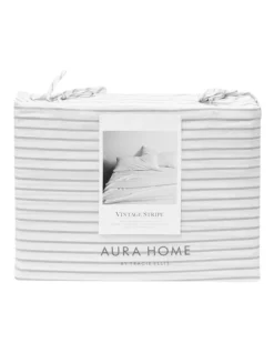Vintage Stripe Sheet Set In Dove -Home Bedding Shop 868789810 868790530 4 720x928