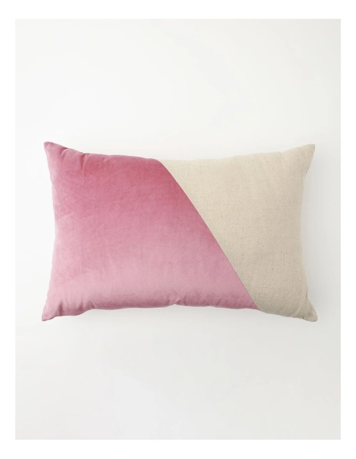 Splice Velvet Breakfast Cushion In Pink Clay 3 Splice Velvet Breakfast Cushion In Pink Clay