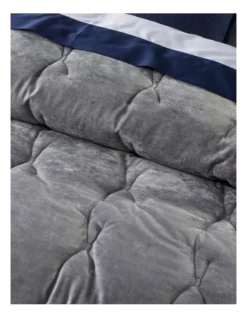 Heritage Daphne Velvet Coverlet Silver -Home Bedding Shop 871759810 886652020 3 720x928