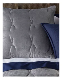 Heritage Daphne Velvet Coverlet Silver -Home Bedding Shop 871759810 886652020 4 720x928