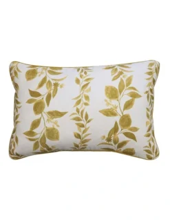 Amari Linen Cushion Amber/Off White