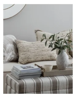 Devi Neutral Raw Silk Cushion