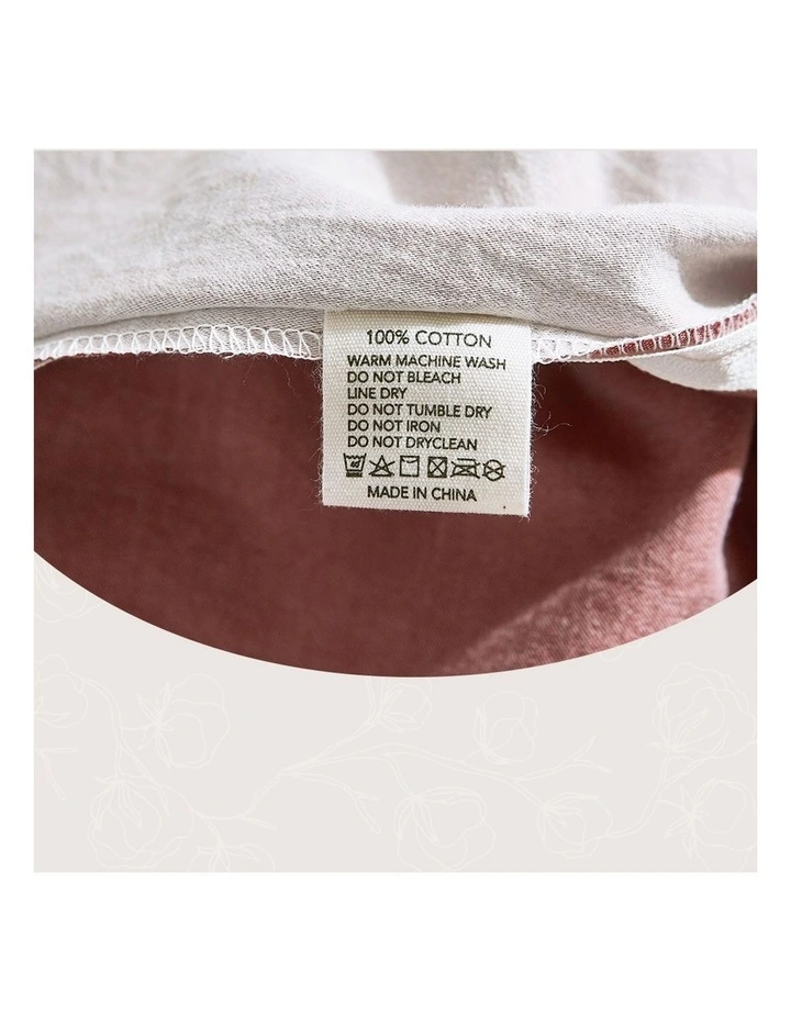 Cotton King Sheet Set In Vanilla Rhubarb 8 Cotton King Sheet Set In Vanilla Rhubarb - Image 6