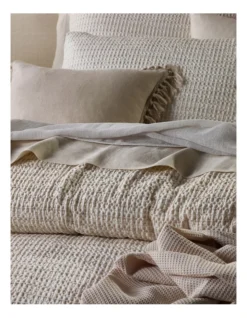 Waffle Quilt Cover In Cream -Home Bedding Shop 885406150 3 720x928