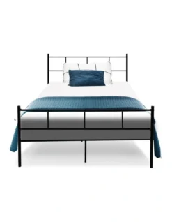 Sol Metal Bed Frame King Single Black -Home Bedding Shop 888628960 4 720x928