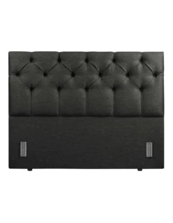 Luxor Tufted Headboard 120 Obsidian
