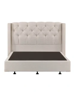 Luxor Tufted & Wing Headboard 120 Flaxen -Home Bedding Shop 893596420 3 720x928
