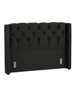 Luxor Tufted & Wing Headboard 120 Obsidian -Home Bedding Shop 893596780 2 720x928