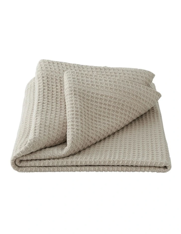 Cotton Waffle Blanket In Dust 3 Cotton Waffle Blanket In Dust