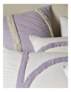 Karter Tufted Quilt Cover Set In Purple/Cream -Home Bedding Shop 907276960 907276420 3 720x928